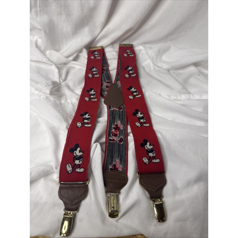 VTG Walt Disney Productions by JG Hook Mens Mickey Mouse Suspenders 1980's
